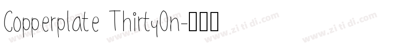 Copperplate ThirtyOn字体转换
